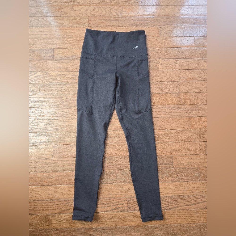 Womens Compression Leggings,black, with pockets, size XS, EUC